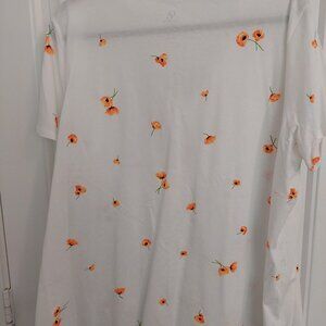 White floral T shirt